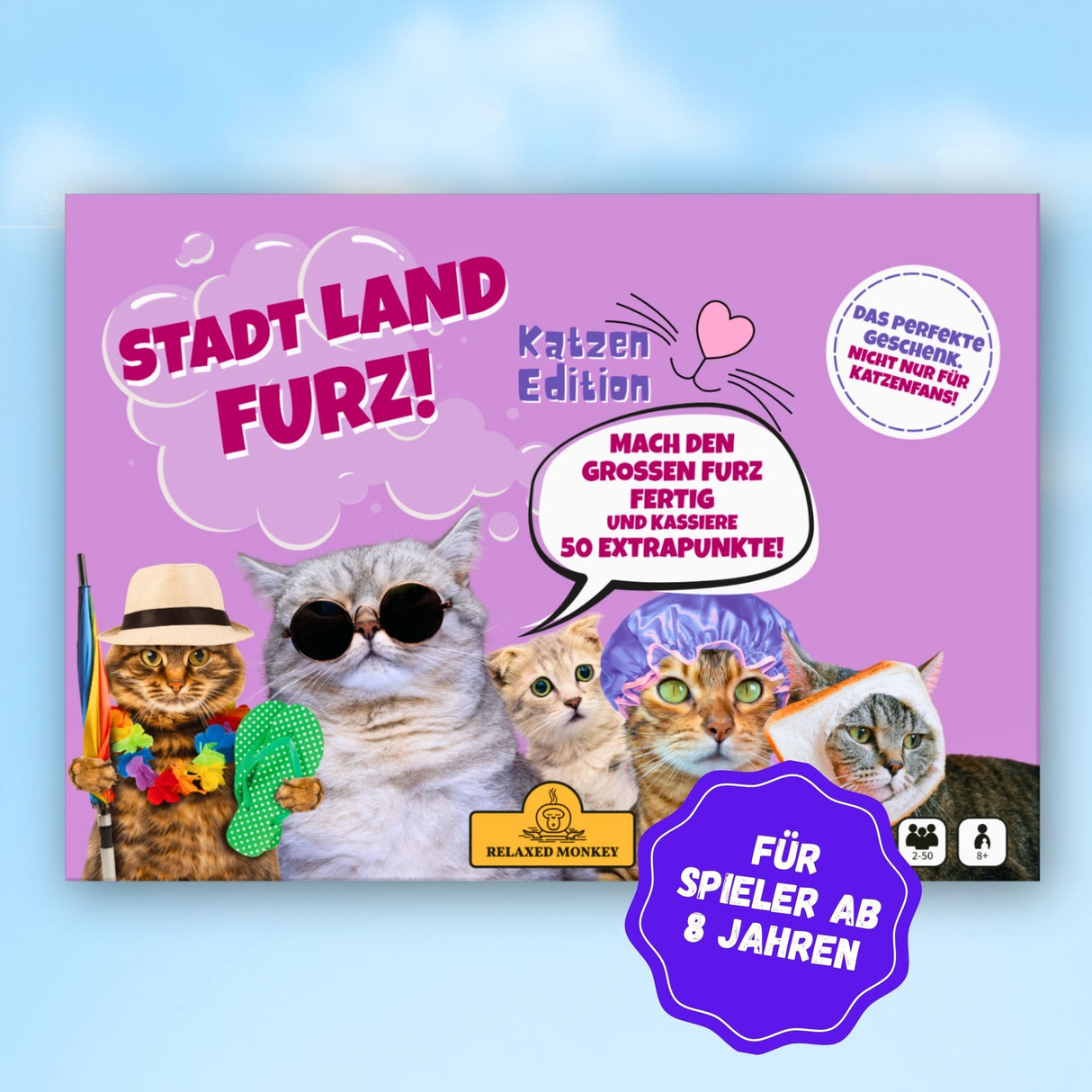STADT LAND FURZ Katzen Edition - lustiges Quiz für Katzenfans & Familien