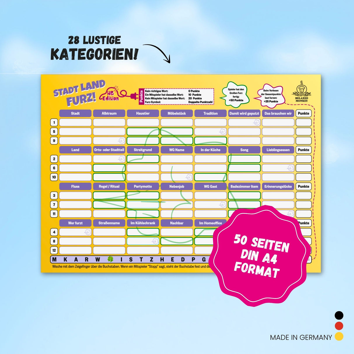 STADT LAND FURZ WG Edition - Fun für Mitbewohner & Best Buddies