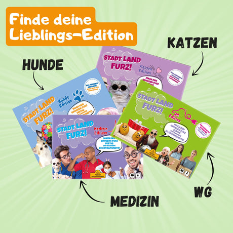 Stadt Land Furz Hunde Edition alle Editionen Lieblingsspiel