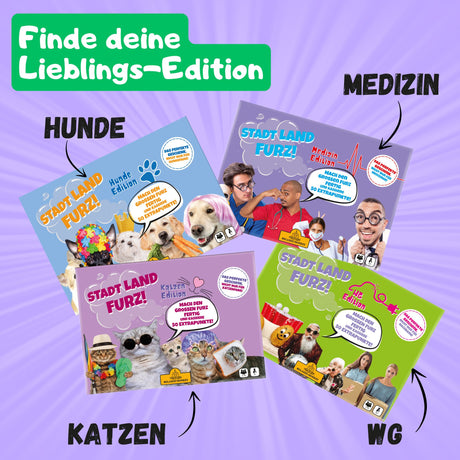 Stadt Land Furz Medizin Edition alle Editionen Lieblingsspiel